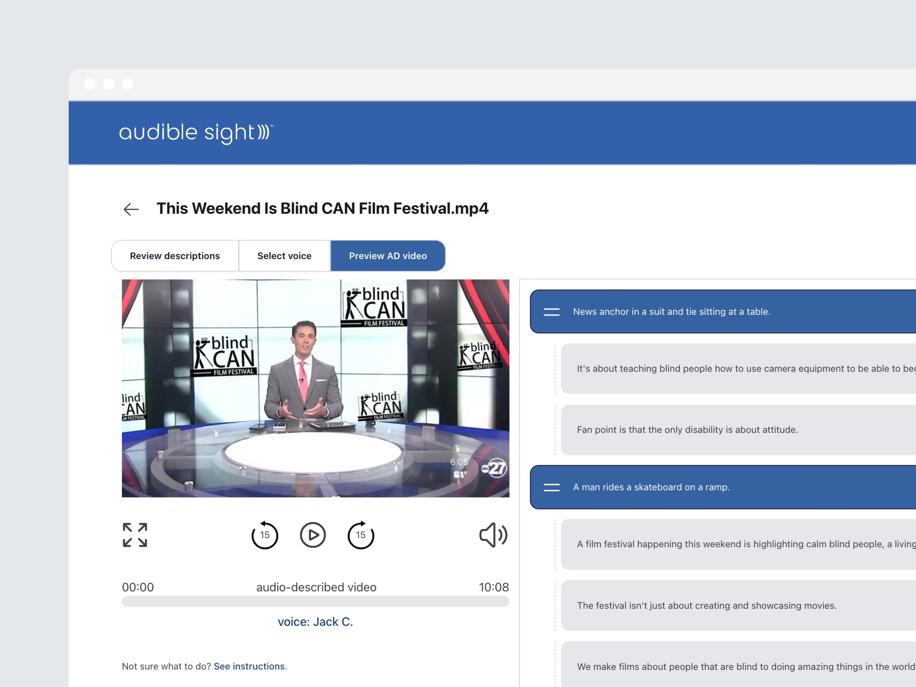 Audible Sight + Accessibility